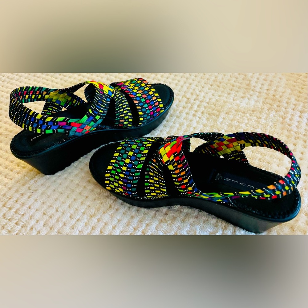Women’s “Steven by Steve Madden” Size 7 1/2 Rainbow Hued Wedge Sandals